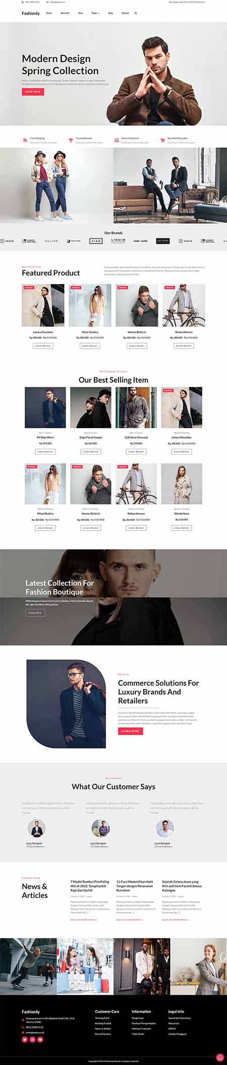 fashionly - template website toko online - full mid