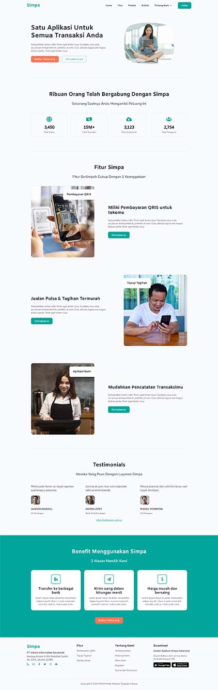 simpa - template website ppob full
